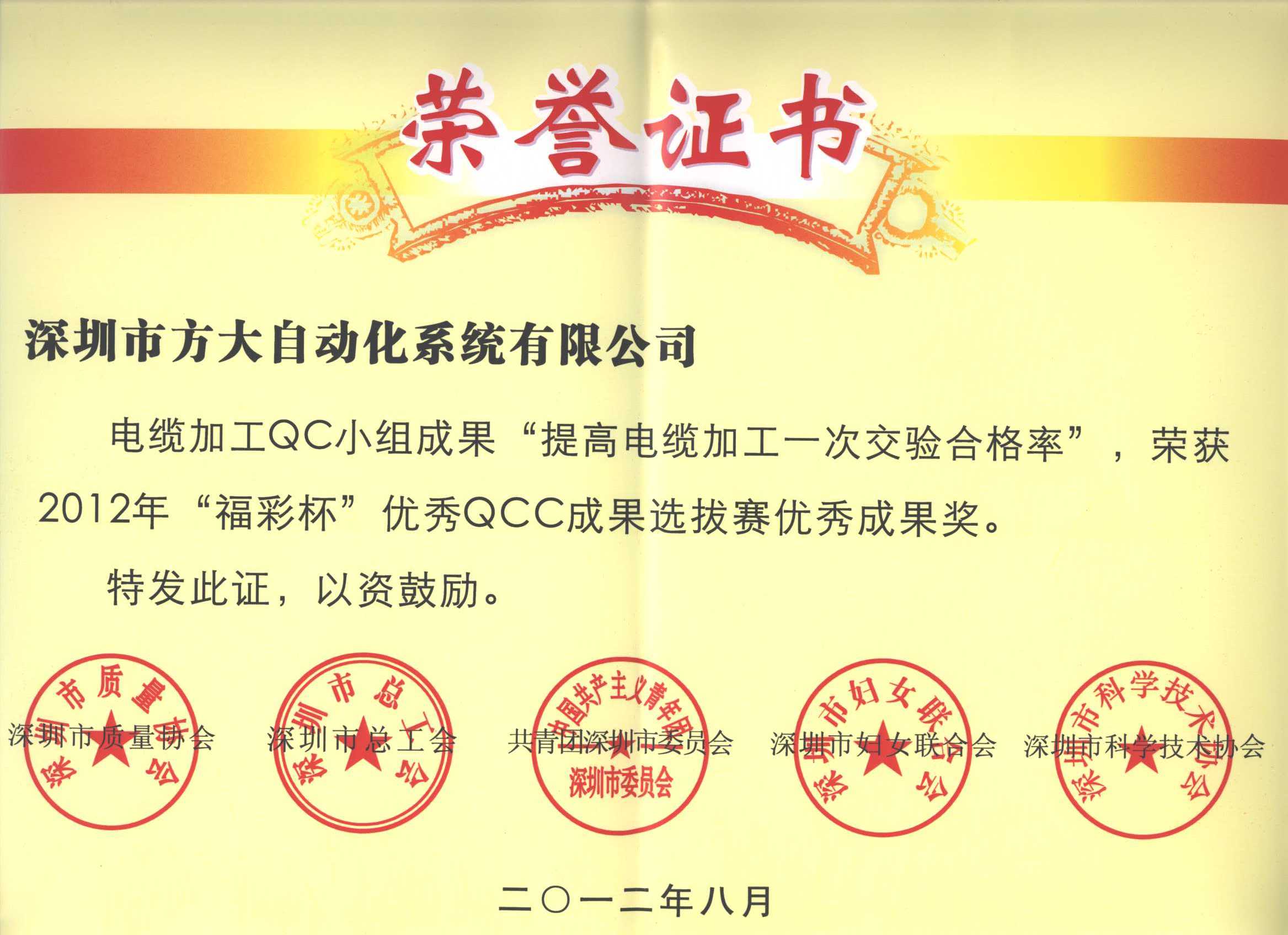 英国上市公司365荣获三项深圳市QCC小组优秀成果奖